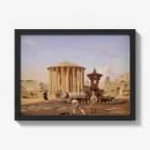 Piazza della Bocca della Verità with the so-called Vesta Temple in Rome by Constantin Hansen - thumbnail_1_bf_6767312fb7c995d95016401c